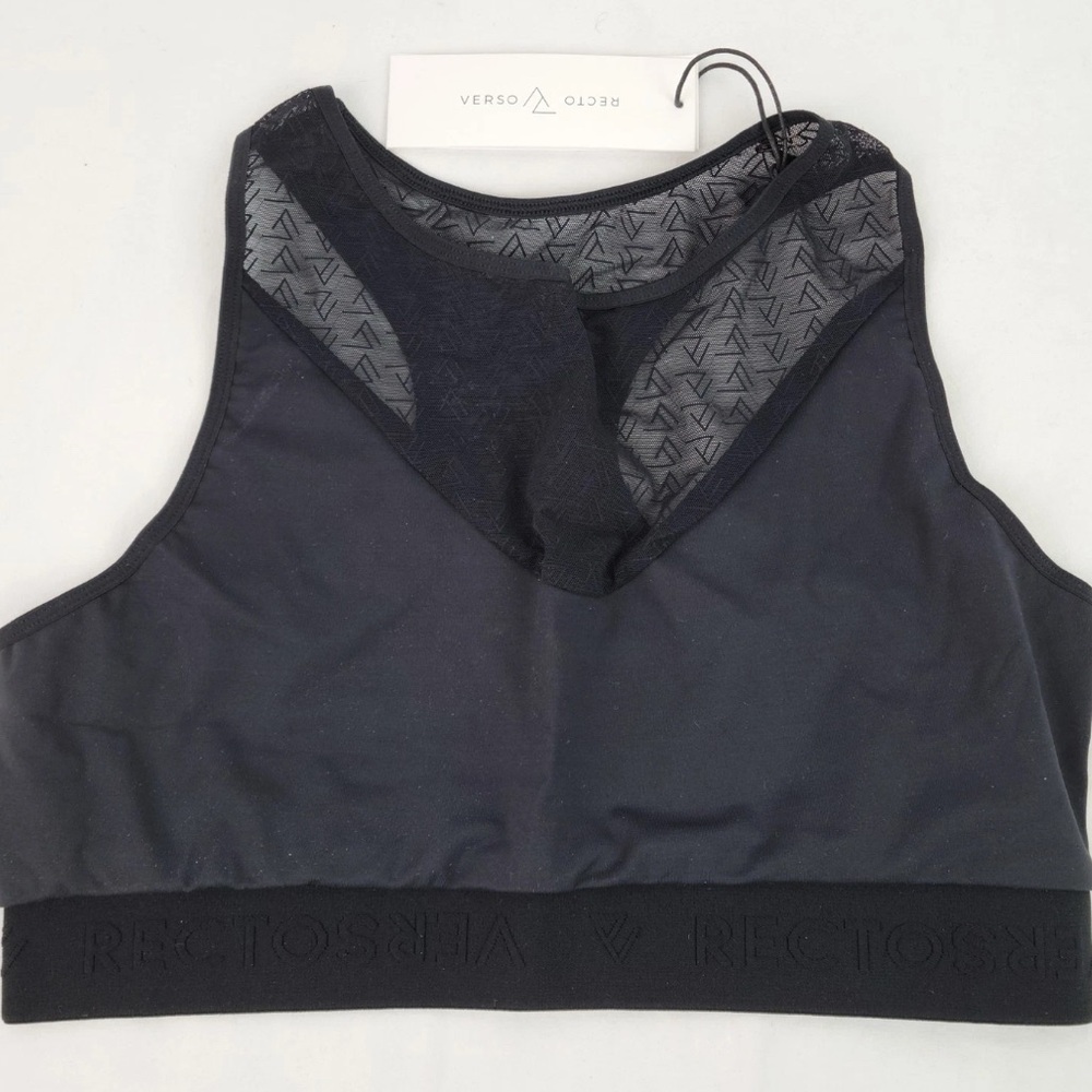NWT [RectoVerso] Eclips Sportstop Black Crop Top Sports Bra Women's Sz S or M - Picture 8 of 11